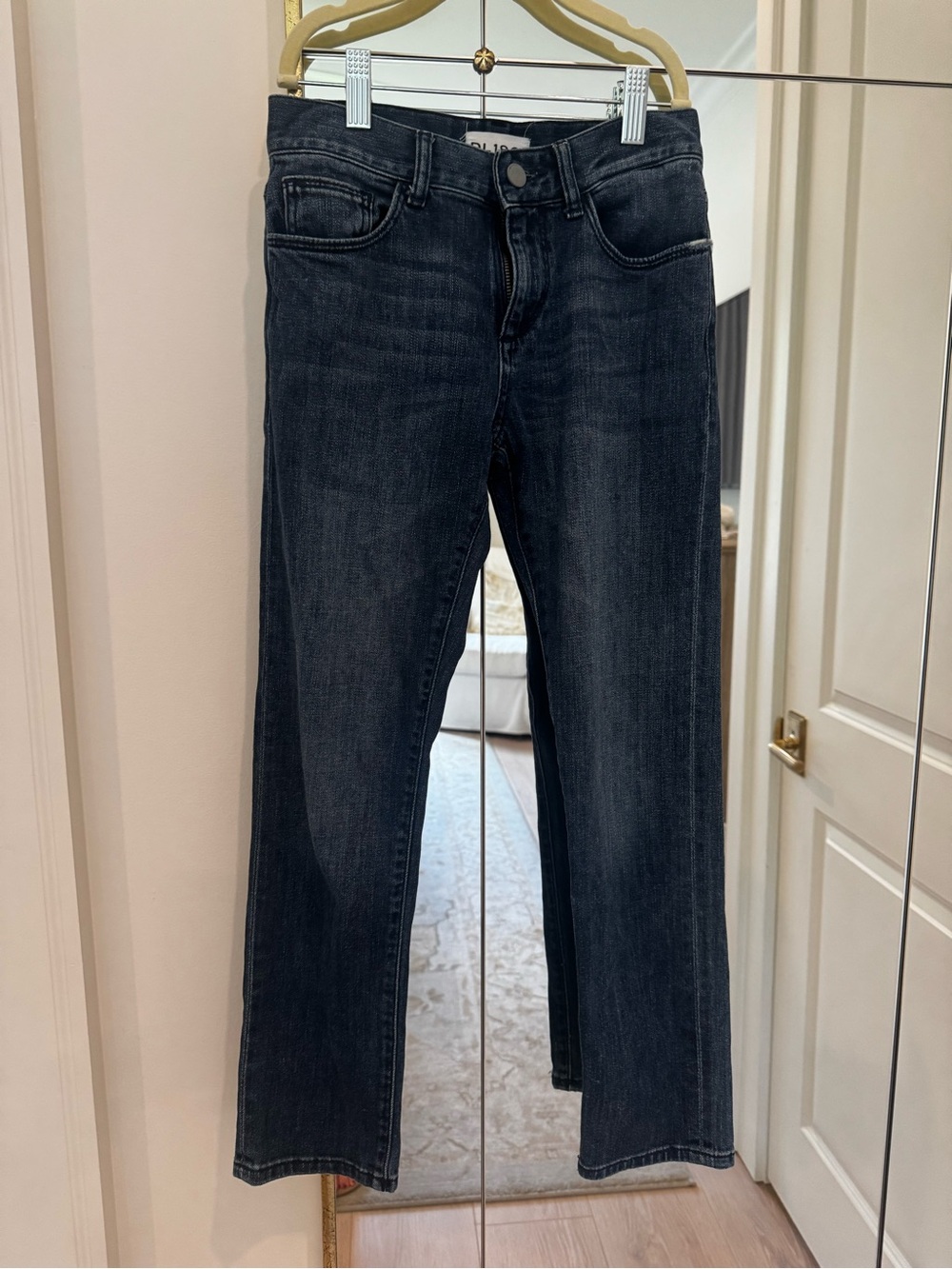 DL1961 Kids Dark Wash Straight-Leg Jeans - Black